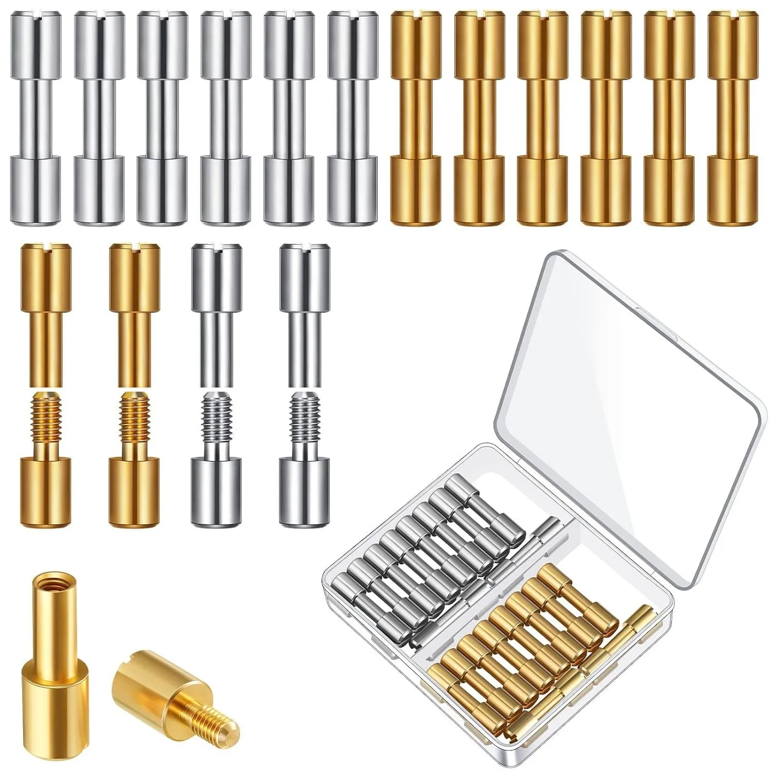 10pcs/lot Brass Corby Bolts Fastener DIY Knife Handle Screws Bolts Tactics Lock Rivet Knife Shaft Fastener