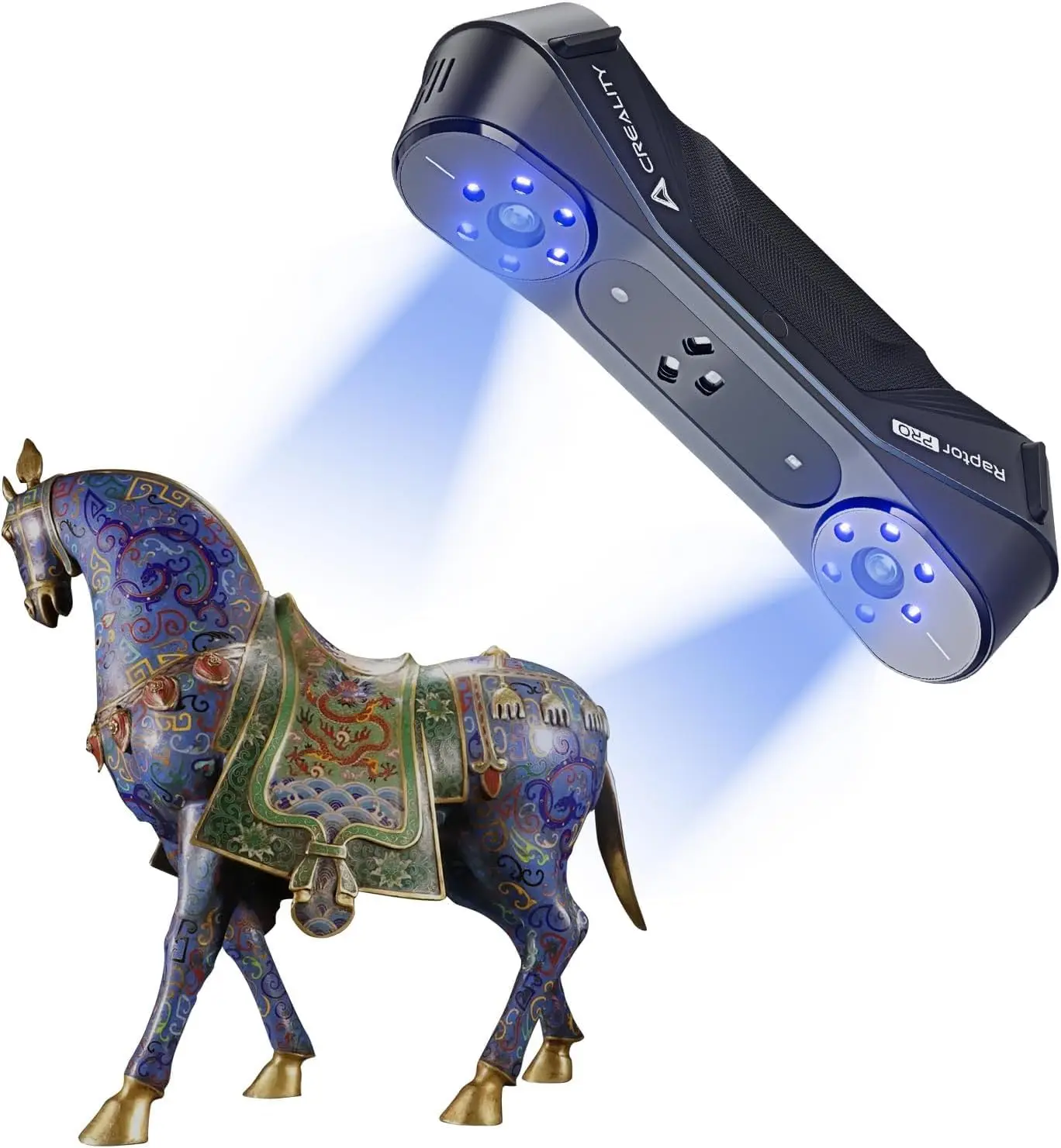 

Creality CR-Scan Raptor Pro 3D Scanner for 3D Printing, 22+7 Blue Laser Lines, 30-60fps High Frame Scanning, 24-Bit Full-Color