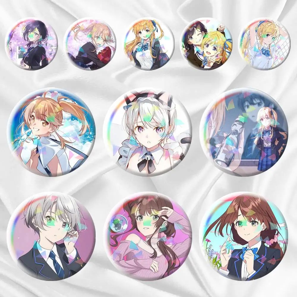 Chitose en la Botella de Ramune, Chica Anime Linda, 75mm 44mm 25mm, Accesorios, Juguetes, Insignias, Broches, Pins para Mochila y Sombrero