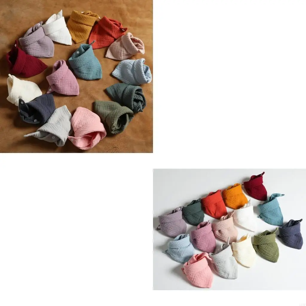 Baby Bib Saliva Towel Absorption Bandana Bibs Burp Cloths Photography Props 425F