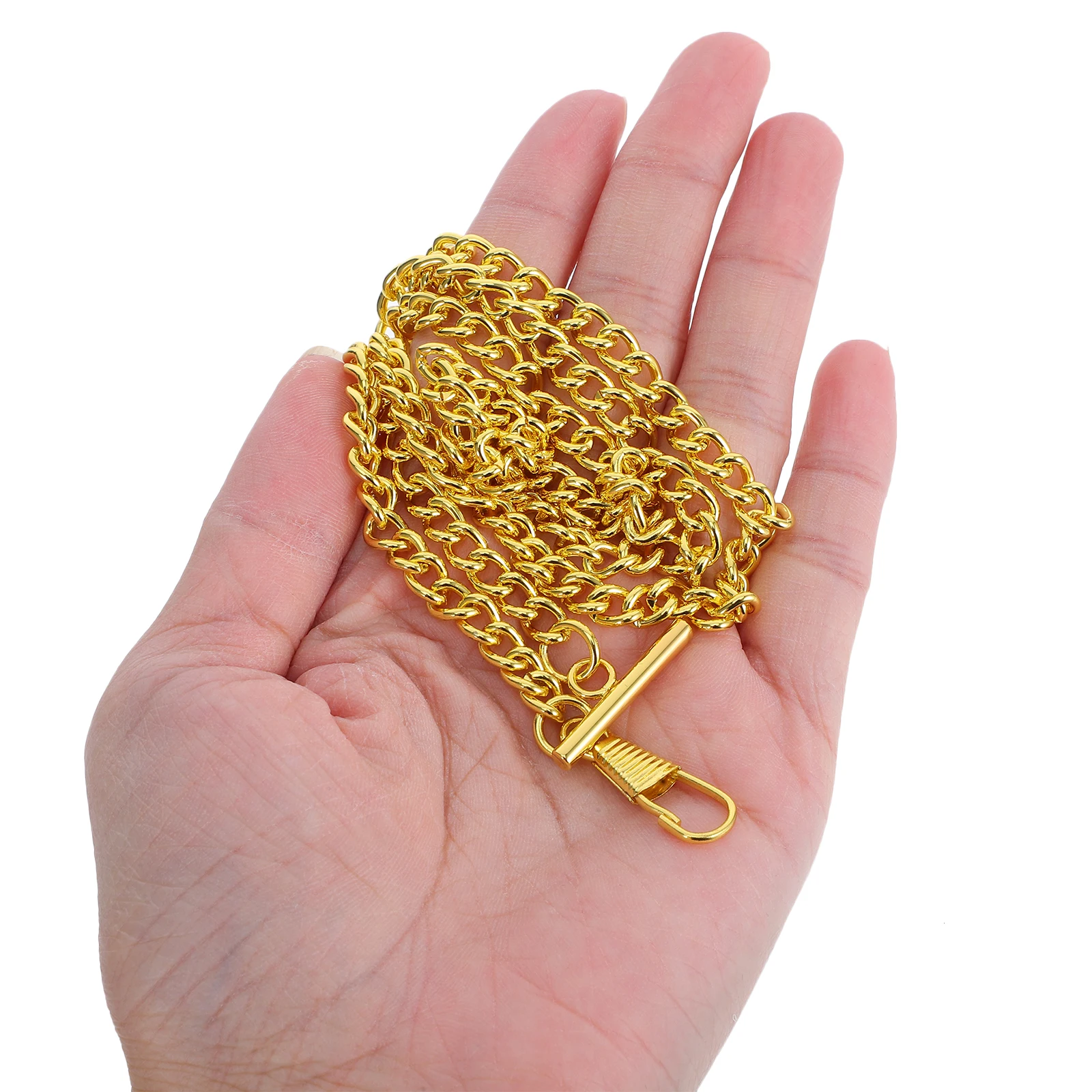 

65Cm Premium Metal Pocket Watch Chain Vintage T-Bar Buckle for Men Women Retro Style Jeans Belt Keychain Accessory Golden