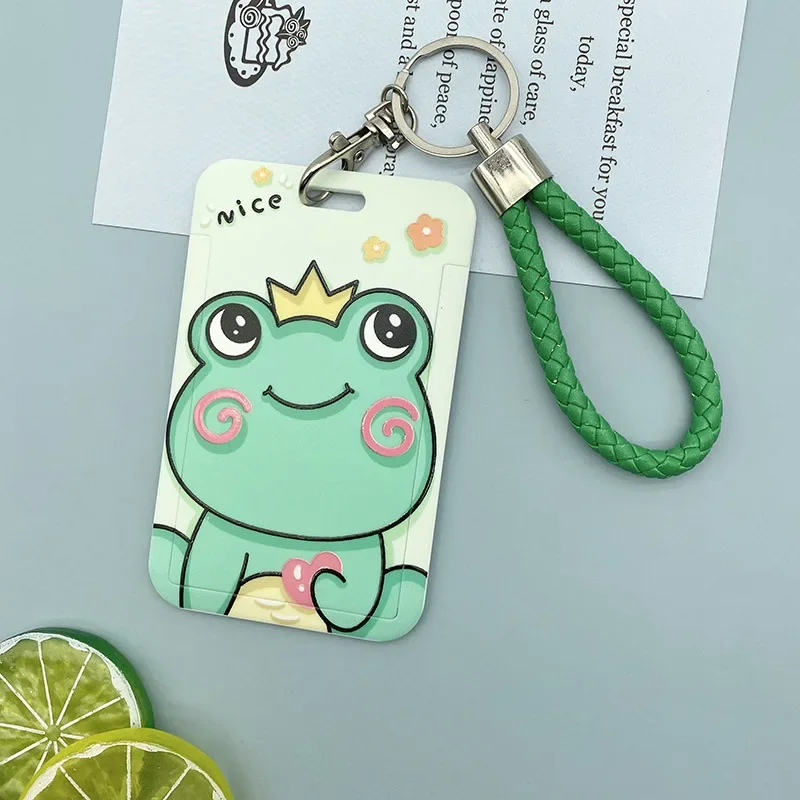 1 PCS Funny Cute Cartoon Card Cover ABS Plastic Document Protection Sleeve Campus Student Bus Card Card Holder