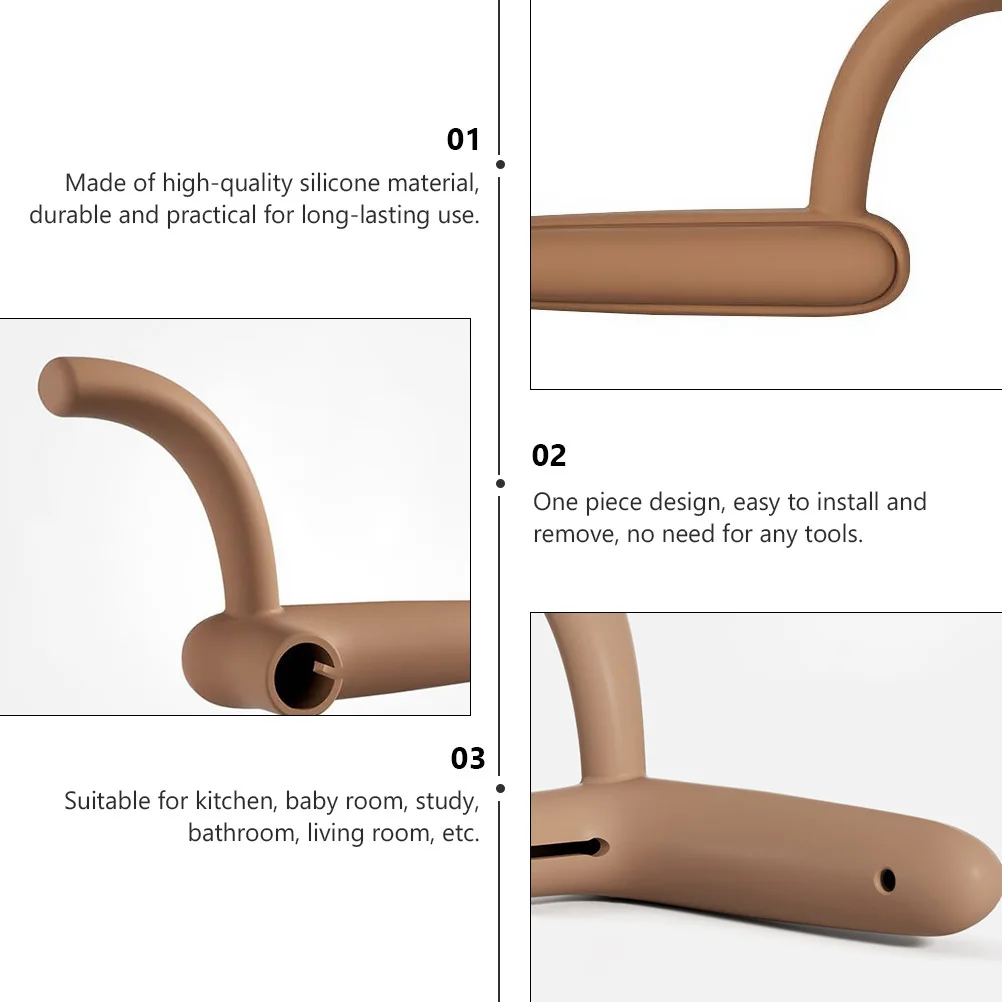 

1Pcs Anti-Pinch Door Stopper for Silicone Door Handle Finger Protector Safe Hand Guard in Bathroom Kitchen Bedroom