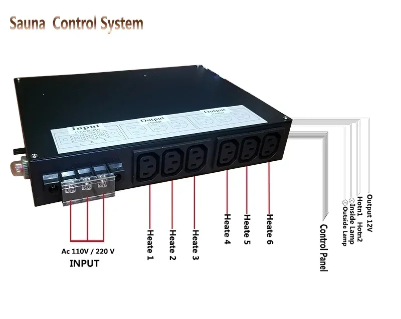 infrared sauna control panel and control box