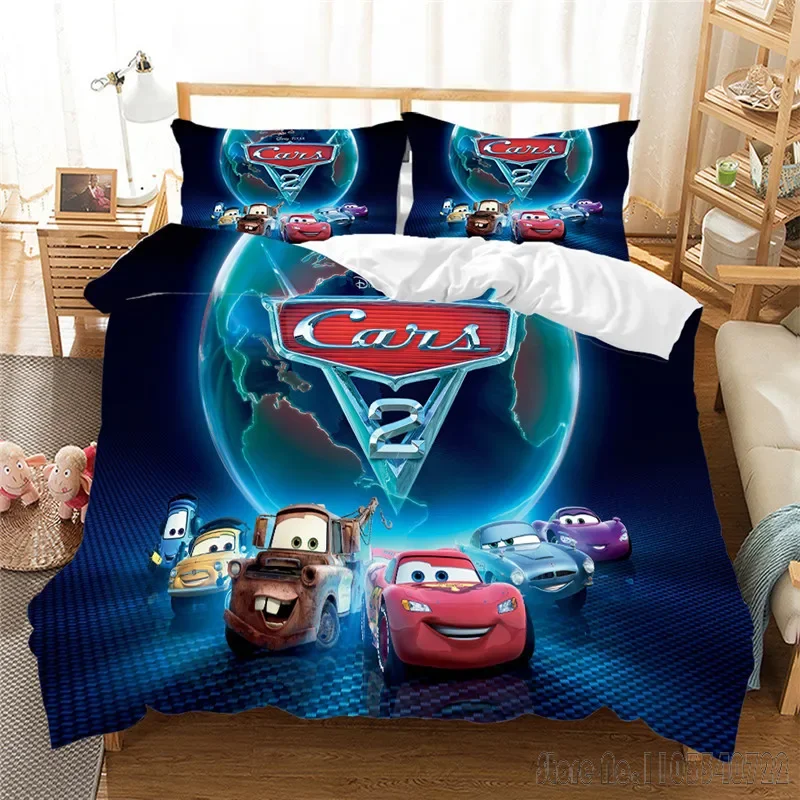 New Red Lightning McQueen 95 Cars Duvet Cover Set HD Comforter Cover for Kids Bedding Sets Bedclothes Bedroom Decor