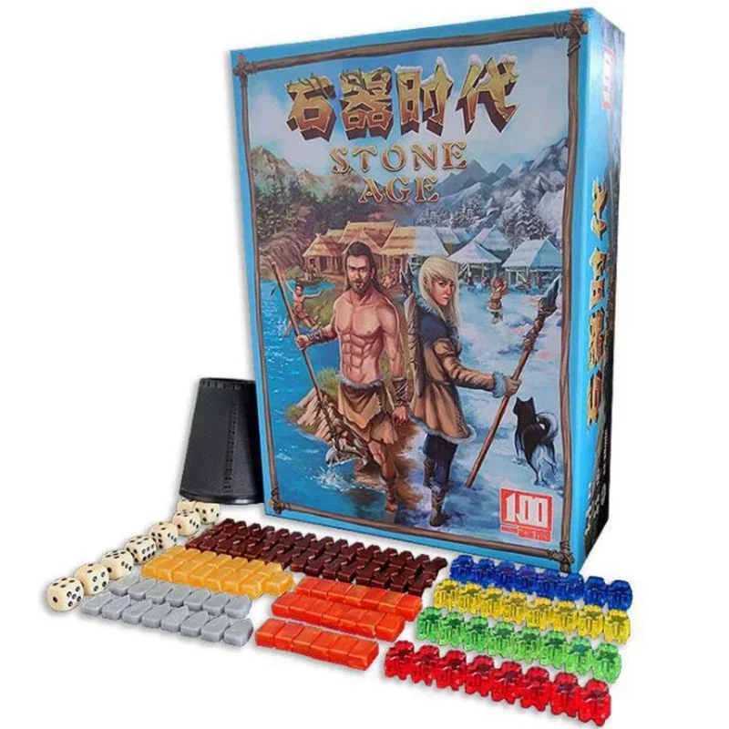 

Классические настольные игры Stone Age в Германии, семейная настольная игра, популярные настольные игры в помещении, подарок на 10-ю годовщину