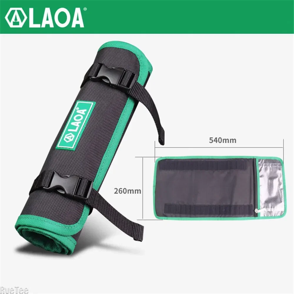 

LAOA Свернутая сумка для инструментов электрика с прозрачным карманом на молнии, сумка для инструментов для сверла, отвертки, инструменты, мужской подарок