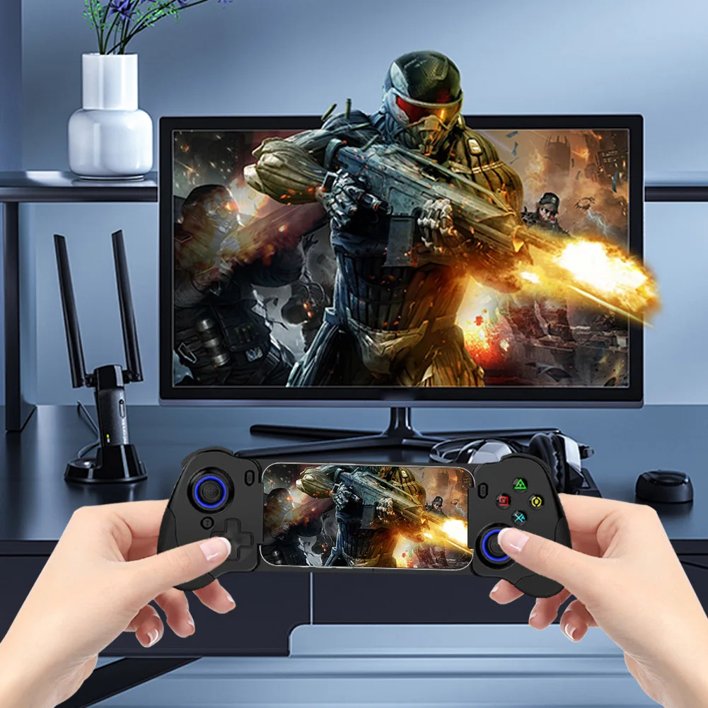 Проводной игровой контроллер на растяжку, Bluetooth-совместимый эффект Холла, проводной джойстик управления, 6-осевой гироскоп для IPhone/Android