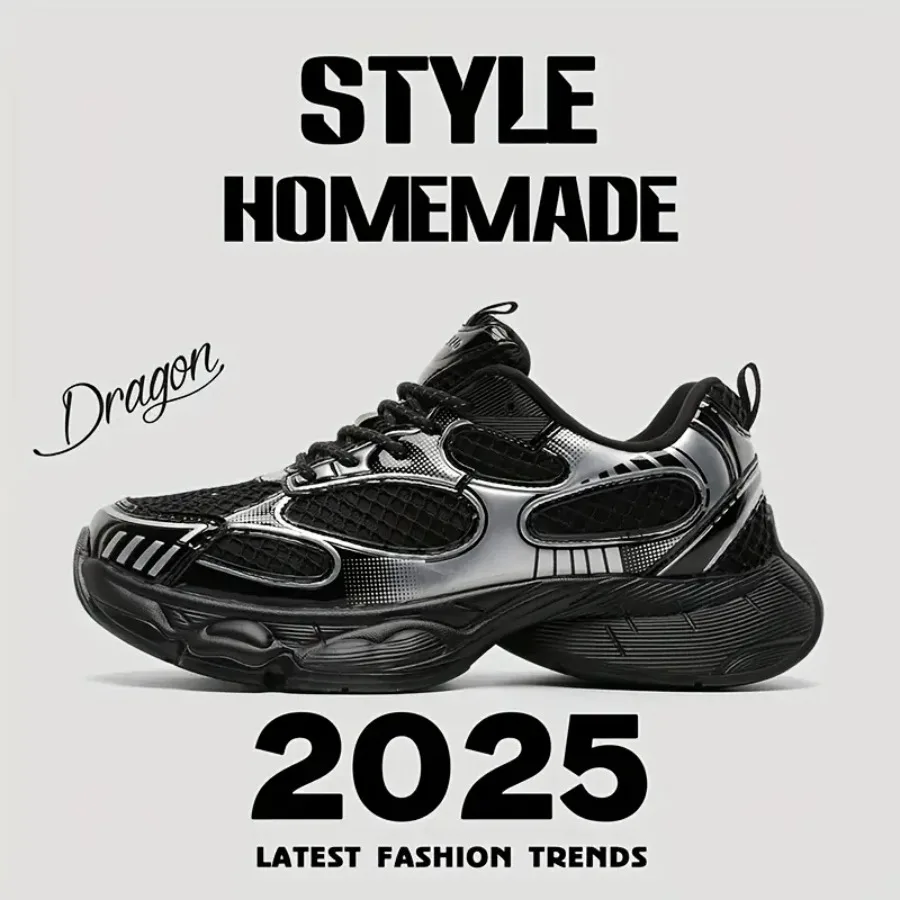 

2025 Summer New Arrival Mesh Silvery Dad Shoes Thick Sole Height-Increasing Casual Sneakers Lin Yuntong Style Women's Shoes