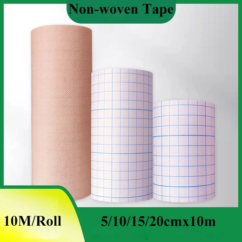 5/10/15/20cmx10m Breathable Non-woven Wound Dressing Gauze Plaster Fixation Tape Bandage Outdoor Sports First Aid