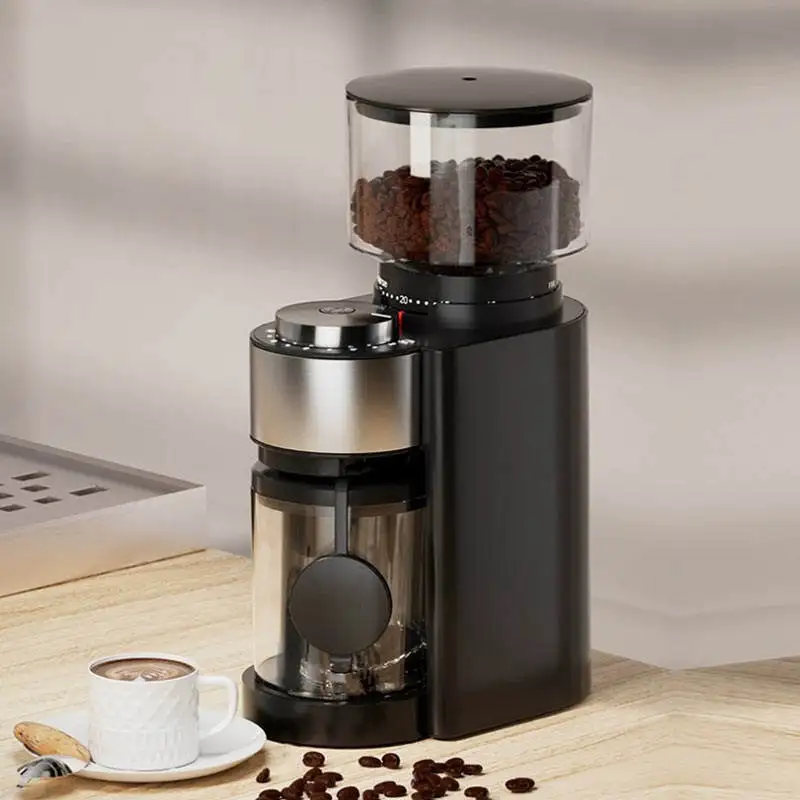 Electric coffee bean grinder Pouring espresso coffee powder machine Household small fineness adjustable