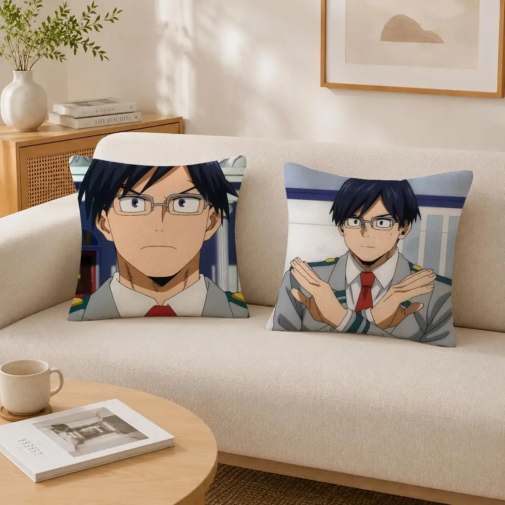Anime Character Tenya Iida Cushion Cover Soft Fluffy Short Plush  Pillow Case  Sofa Bed Home Decor