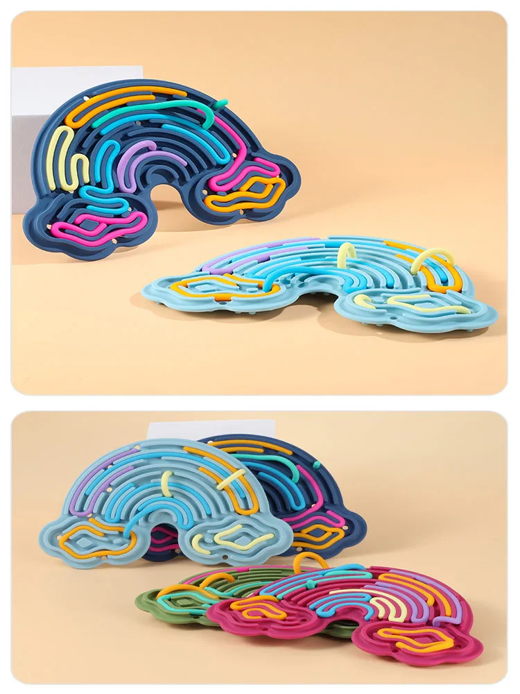 Silikon-Sensorik-Matte zur Stresslinderung, Stressabbau-Spielzeug, Aktivitätsbrett, Puzzle-Spielzeug, Quetsch-Stressabbau-Spielzeug, Fidget-Spielzeug – Detail 11