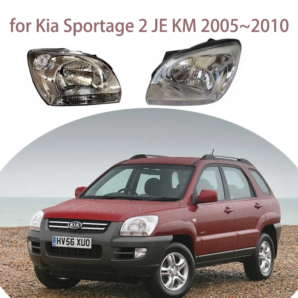 

Car Headlights Assembly for Kia Sportage 2 JE KM 2005~2010 2006 2007 Fog Lights Map Halogen Corner Side Lamps LED Accessories