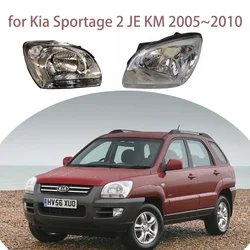 Car Headlights Assembly for Kia Sportage 2 JE KM 2005~2010 2006 2007 Fog Lights Map Halogen Corner Side Lamps LED Accessories
