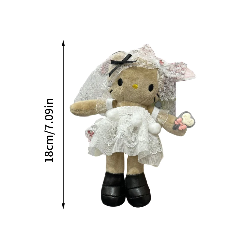 2025 Nowe Czarne Skórzane Długie Nogi Hellokitty DIY Słuchawki Deskorolka Pluszowa Lalka Brelok Ozdoby do Jeansów Zawieszka do Torby Prezent