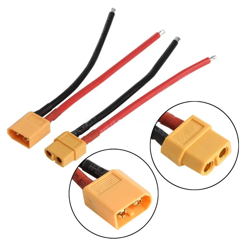 100mm 14AWG Model aircraft lithium battery XT60 plug cable Silicone cable T plug Model aircraft cable RC Model aircraft charger