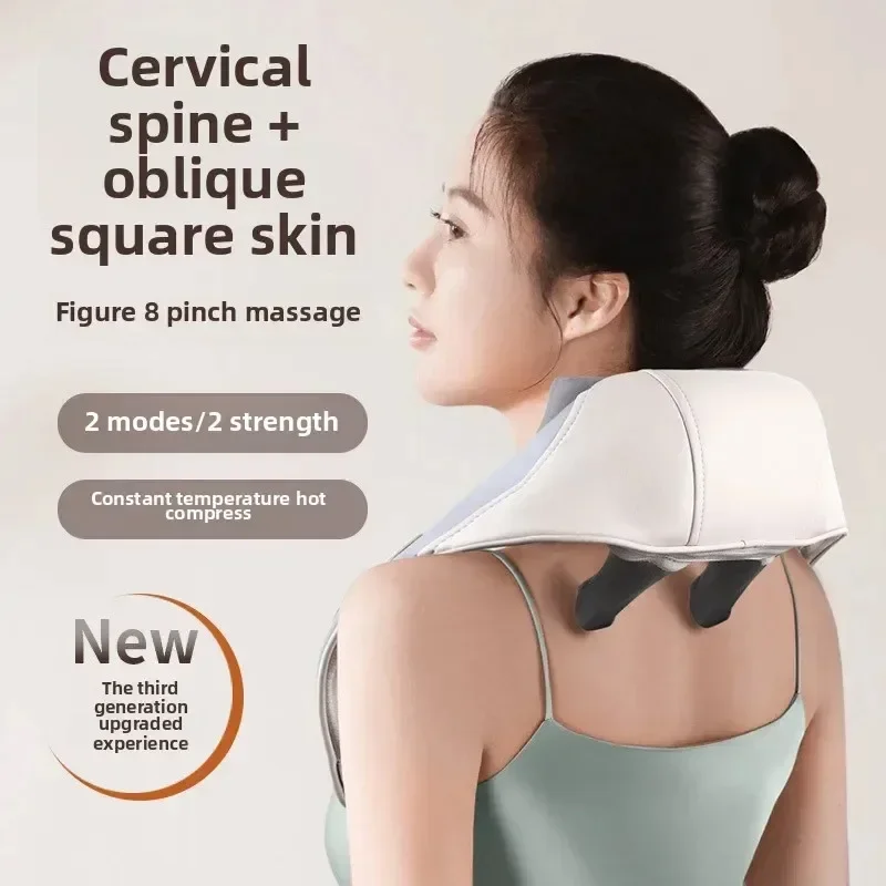 

Wireless Neck & Back Massager – Kneading Pillow for Shoulders Trapezius and Cervical Relief – Portable Massage Shawl neckmassage