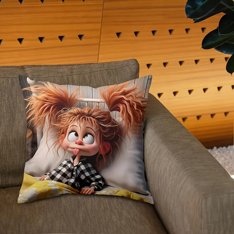 كيس وسادة Chucky Doll - طباعة نابضة بالحياة، بوليستر مضاد للحساسية، سحاب، قابل للغسل في الغسالة، بوهيمي، ديكور للسرير/الأريكة، هدية #1