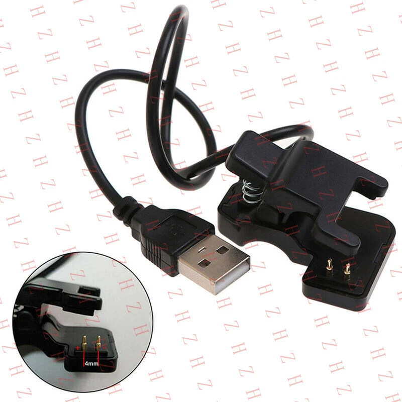 P+ Universal 2Pin 4MM Smart Bracelet Watch Clip USB Charging Data Cable Adapter