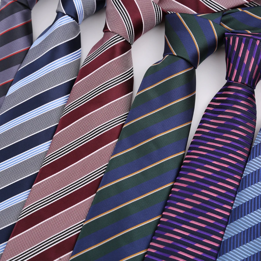 

Роскошный мужской галстук 8 см в полоску, галстуки для мужчин, жених, жаккардовый тканый галстук для деловой свадьбы, вечеринки