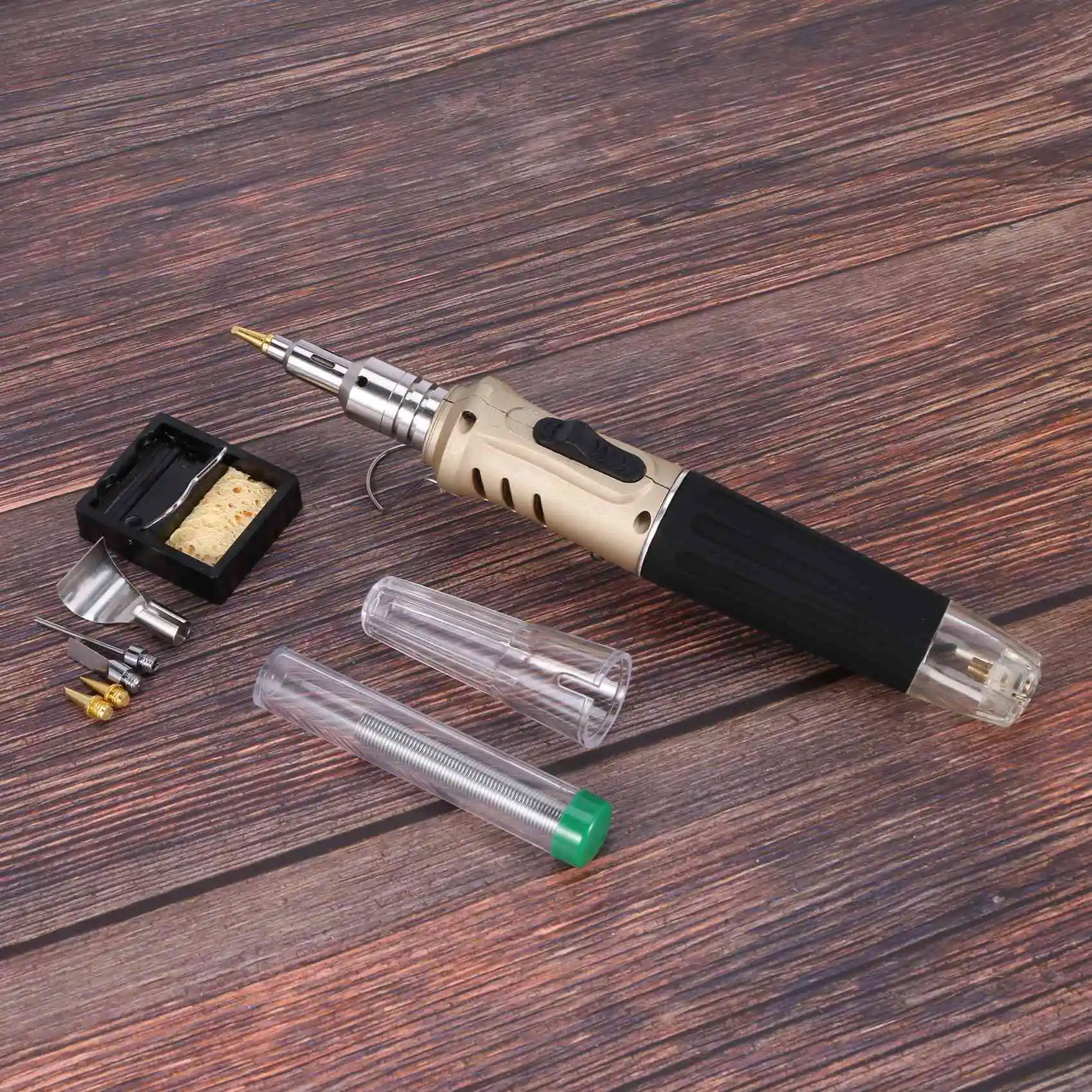 A98E-2X HS-1115K Professional Butane Gas Soldering Iron Kit Welding Kit Torch
