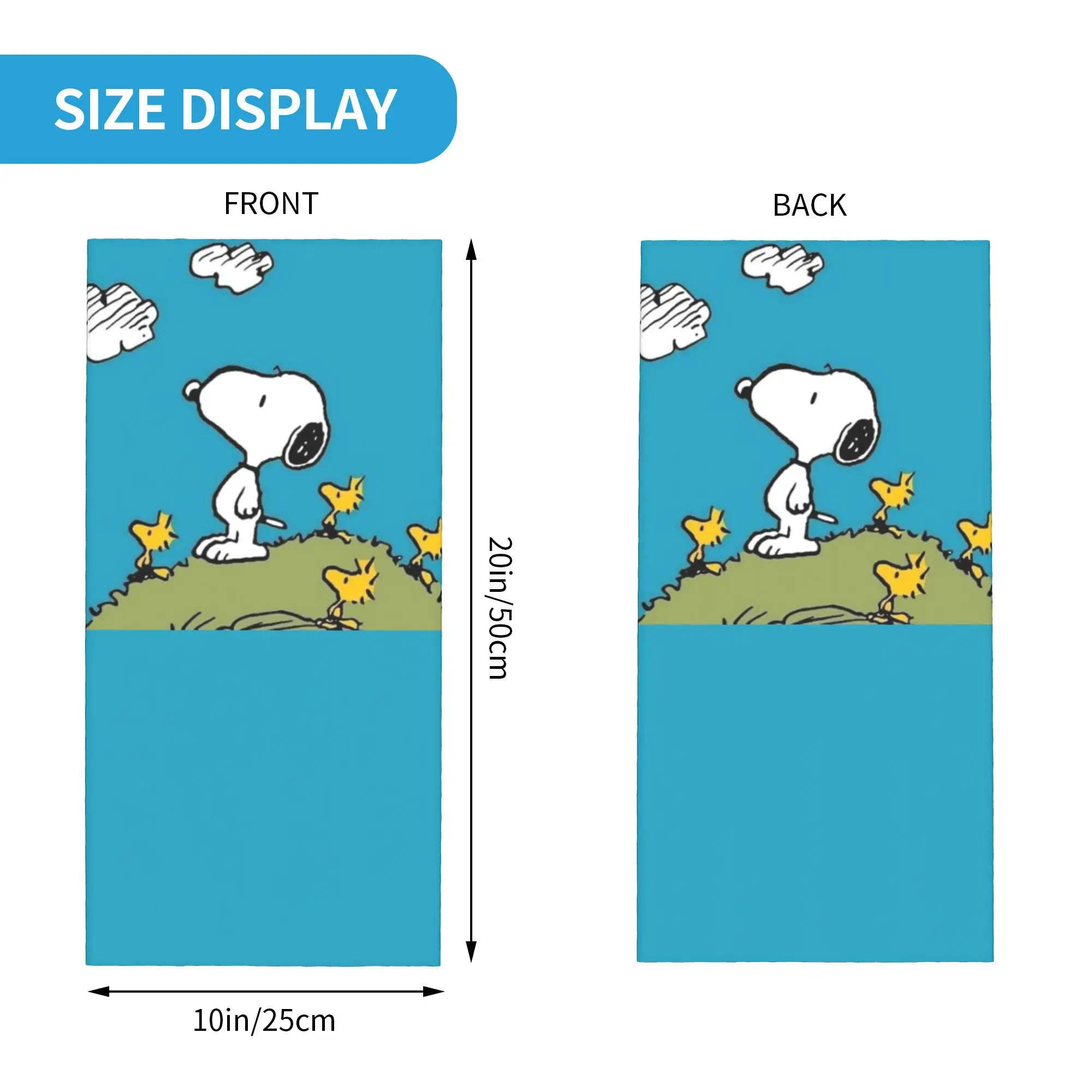 مخصص S-Snoopys الفول السوداني باندانا الرقبة الجراب لصيد التزلج الرجال النساء التفاف وشاح موضة مطبوعة فيلم عقال أكثر دفئا