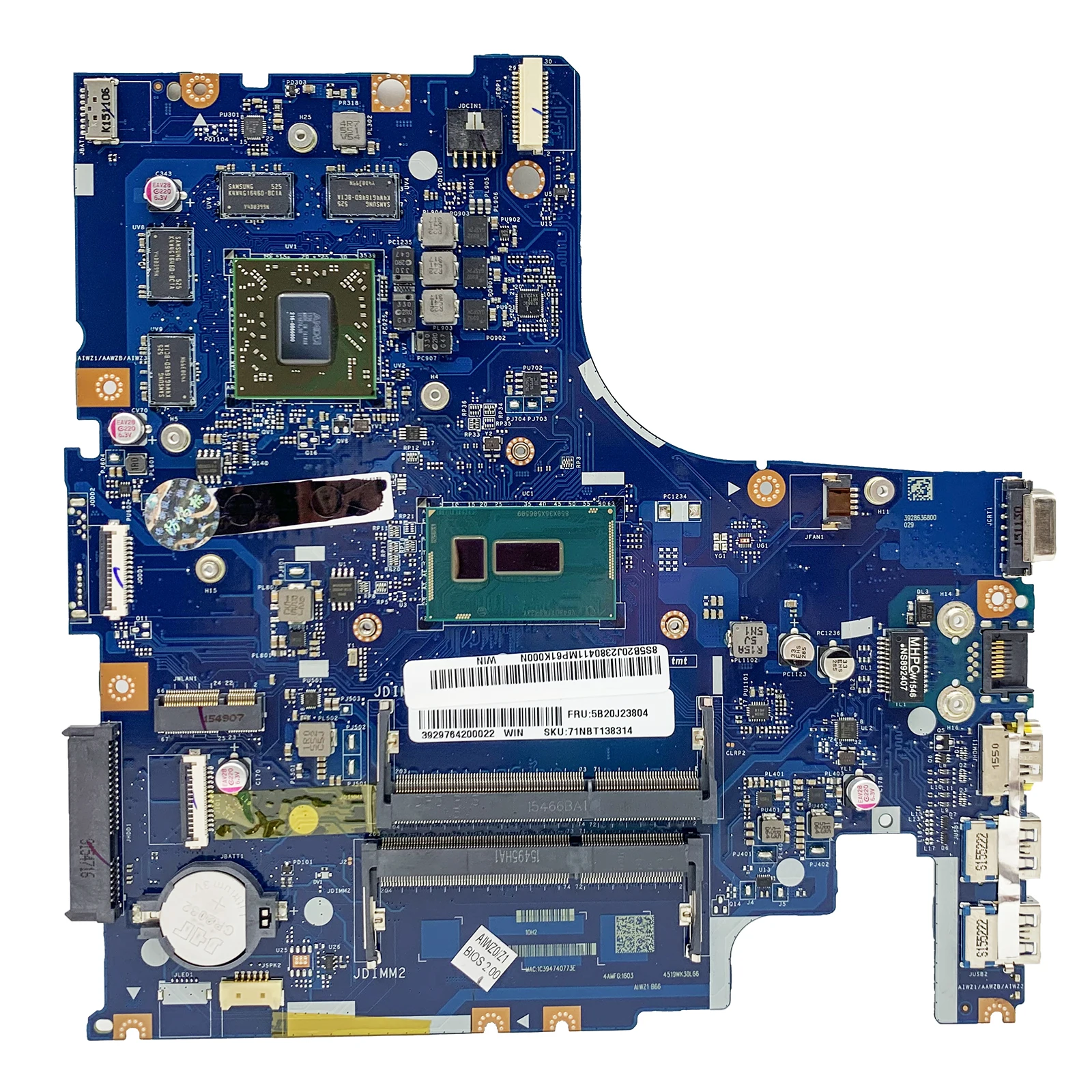 Laptop motherboard For LENOVO Ideapad Z51-70 Notebook Mainboard With i7-5500U CPU LA-C282P 5B20J23649 216-0866000 DDR3