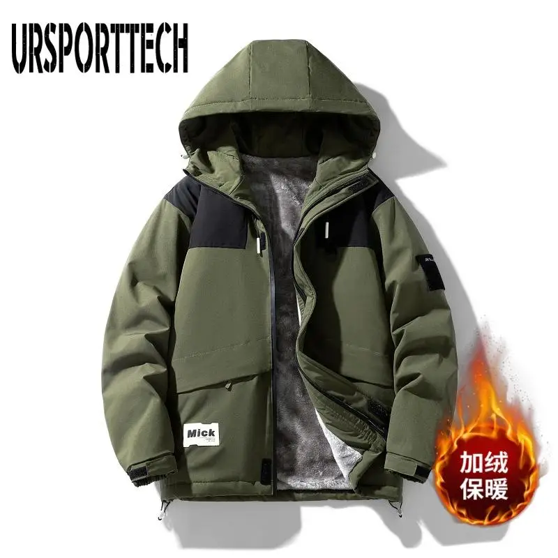 

Winter Jacket Men Hooded Outdoor Climb Thicken Men Winter Male Jacket Windbreaker Coat Oversized 8XL Warm Men Down Jackets Coats