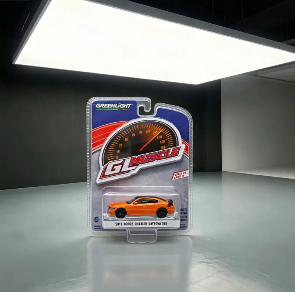 Greenlight 1:64 2018 Dodge Charger Daytona 392 Go Mango GL Muscle Series 29 Diecast Collectible Model Car