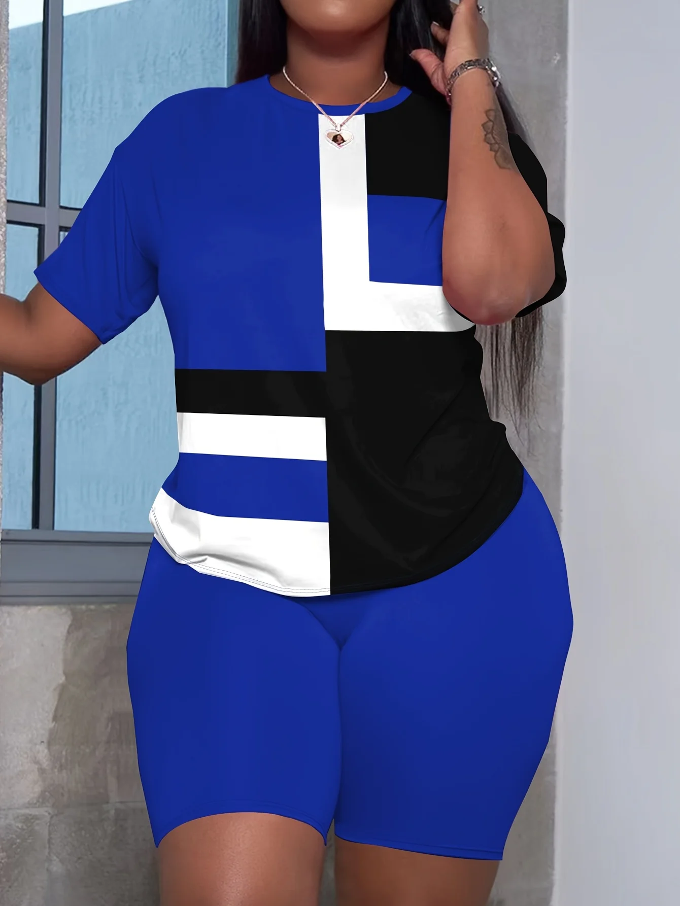 2025 Leisure Outdoor Sports Short Sleeve Set Round Neck Short Sleeved Top and Shorts Set 3D Printed T-shirt and Shorts Set 