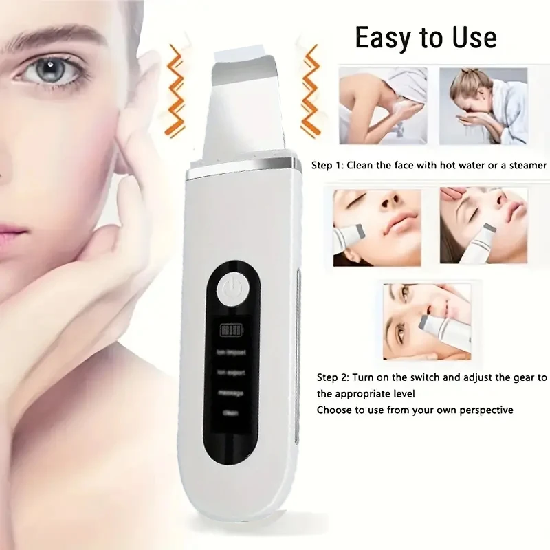 جهاز تنظيف الرؤوس السوداء، جهاز تنظيف مسام الوجه المحمول، جهاز تنظيف الوجه بالطاقة مع تقنية تبادل الأيونات للتنظيف العميق