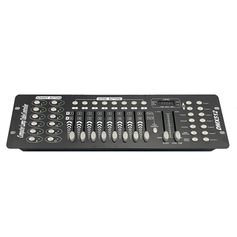 DMX512 192CH Light Dimming Board Portable Stage Wedding Party Lighting Control Console