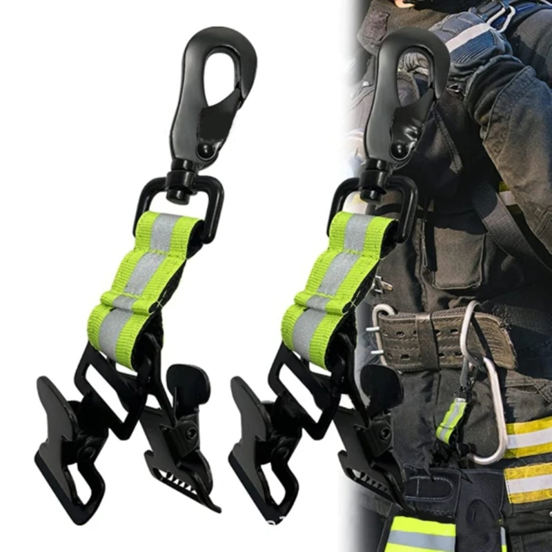 2024 New Heavy Duties Firefighters Turnouts Gear Glove Strap with Double Clip Buckle Firefighting Glove Safety Buckle Tool