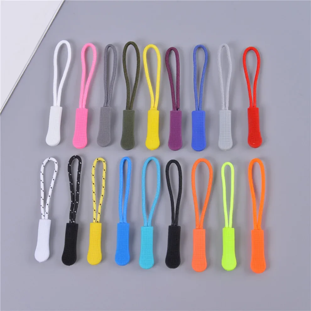 10/20pcs Zipper Pull Puller End Fit Rope Tag Replacement Clip Broken Buckle Fixer Zip Cord Tab Travel Bag Suitcase Tent Backpack