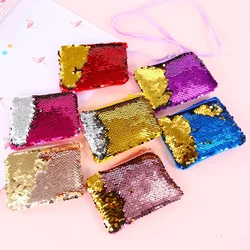 NEW Fashion Children Coin Purse Mini Paillette Coins Wallet Mermaid Sequins Money Bags Cartoon Change Wallets Kid Gift