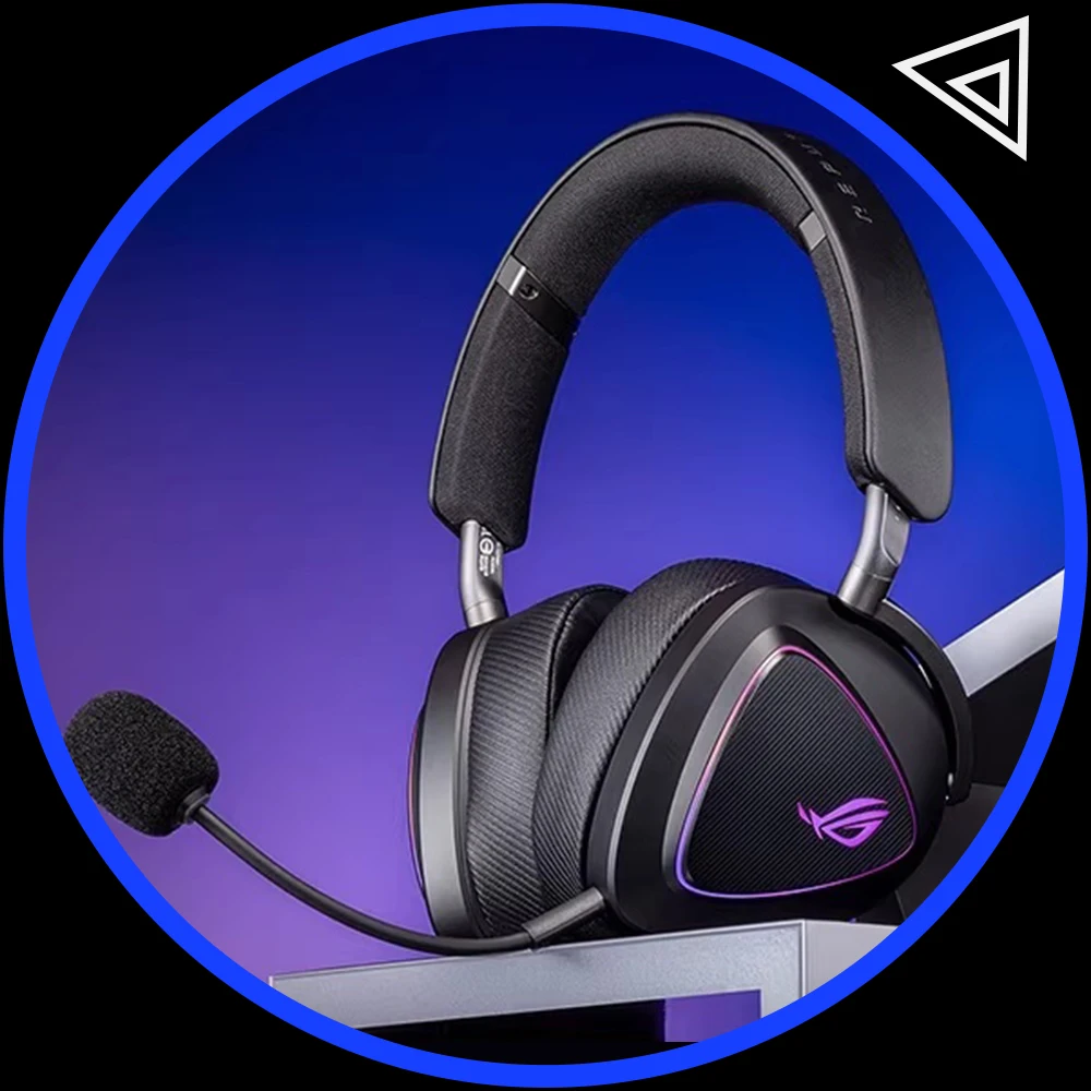 

ROG Prism2 Wireless Headphones 7.1 Surround Sound Effect 50mm titanium-plated diaphragm Game Headset Light Weight Pc Accessories