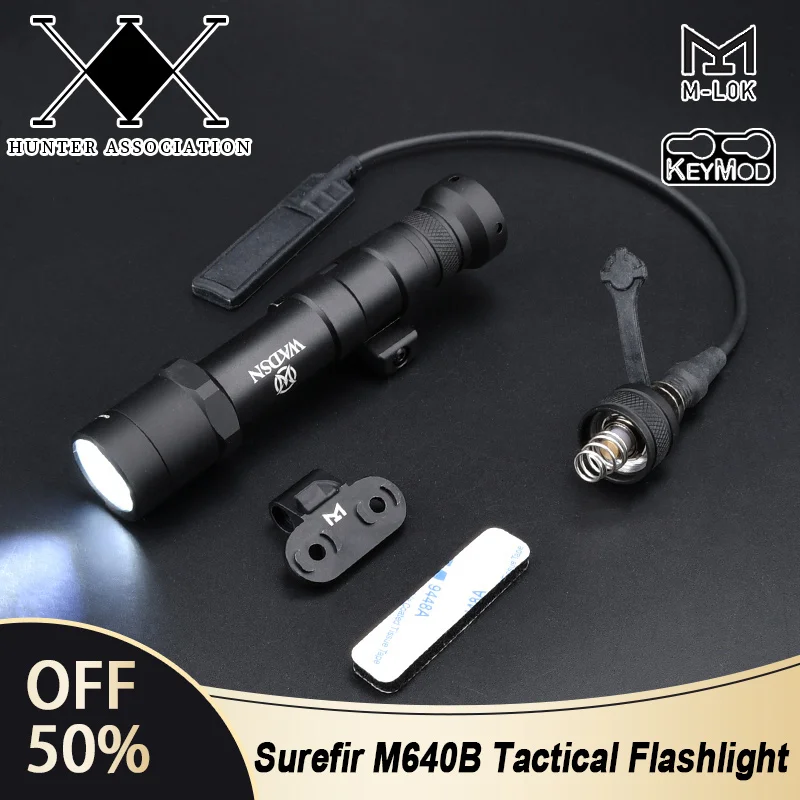 

Tactical Airsoft Surefir M600 M640B LED Flashlight Fit 20mm Picatinny Rail MLOK KEYMODE Hunting Weapon Gun Scout Outdoor Light