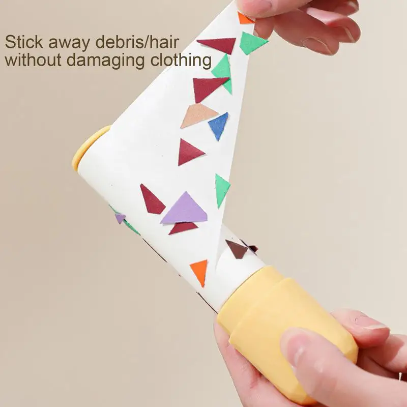 Pet Hair Sticky Roll Pet Hair Removal Tool Portable Clothing Lint Roller Dog And Cat Lint Remover Unique Oblique Tear Design