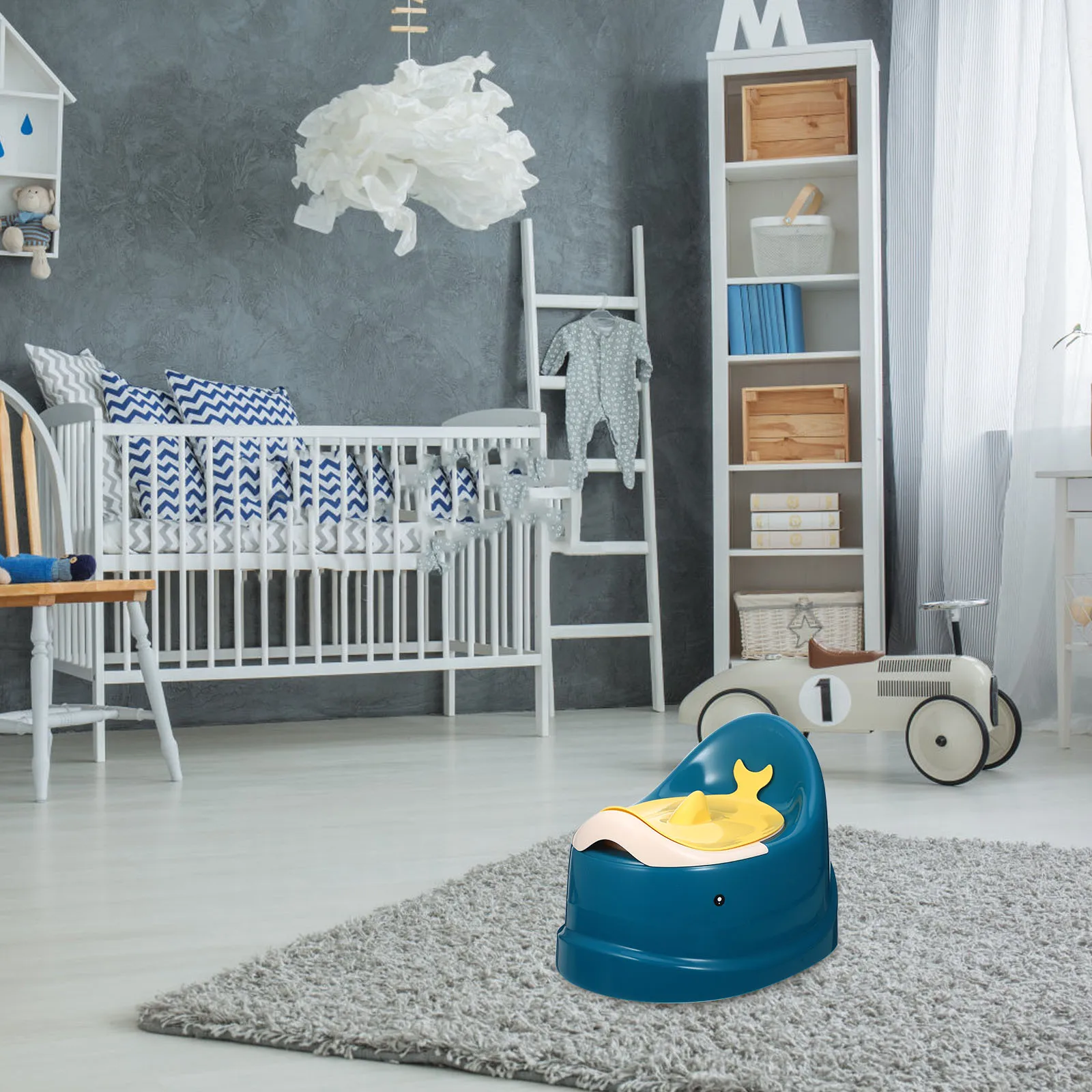 

Children Potty Toilet for Boys Girls Toddler Potty Blue Toddler Baby Portable Travel Seat Home Car Outdoor