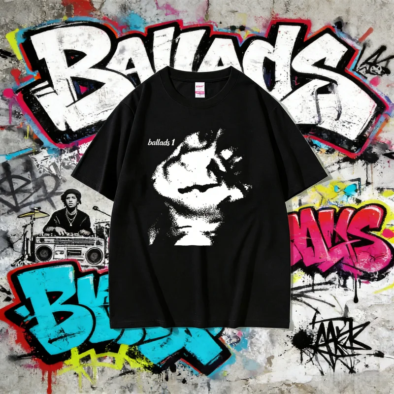 

2025Summer Man Clothing 100%Cotton Tshirt Singer Joji Ballads Album American Streetwear Hipster 100% Pure Cotton Printed T-shirt