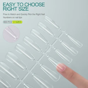 Nagelpop-Soft-Gel für Nägel, Acrylmaterial, durchschnittlicher Mandel, Sarg, künstliche Kapsel, Accessoires und Werkzeuge, 120 Pces per Box 12 Hauptverkaufsnagel Acrigel - №1