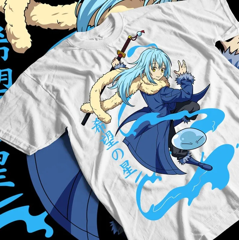 Slime Rimuru Tempest Short Sleeve T-Shirt Manga Unisex Summer Shirt All Size