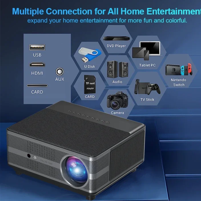 2025 New 4K Smart Projector Android 9 5G WIFI LED 8K Video Full HD 1080P Mini Home Theater Projector Proyector