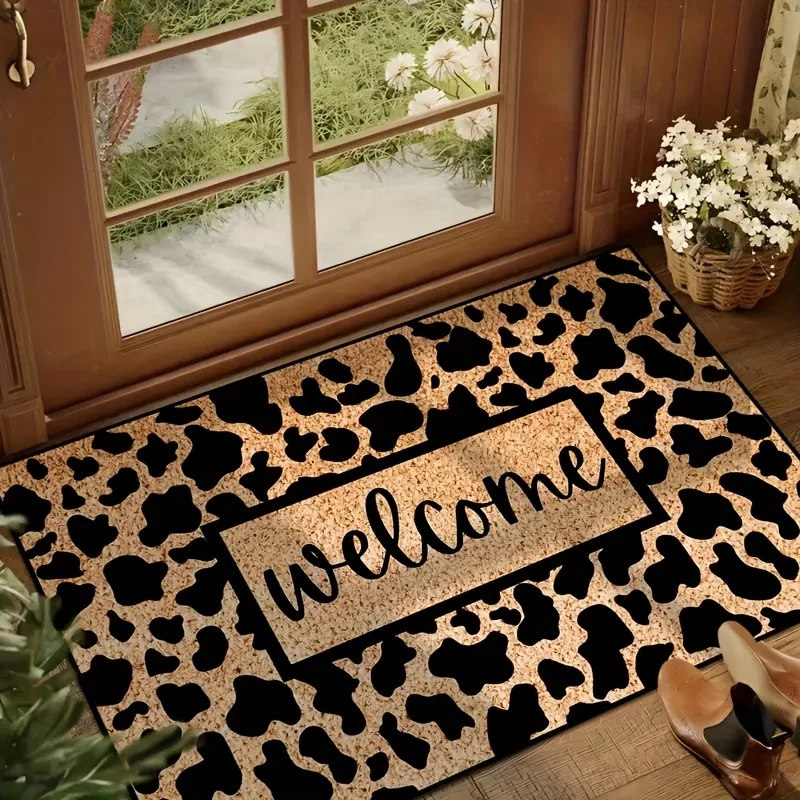 VIKAMA Leopard Print Carpet Premium Doormat Welcome Mat Rug For Bedroom Carpet For Living Room Bathroom Mat Home Dec