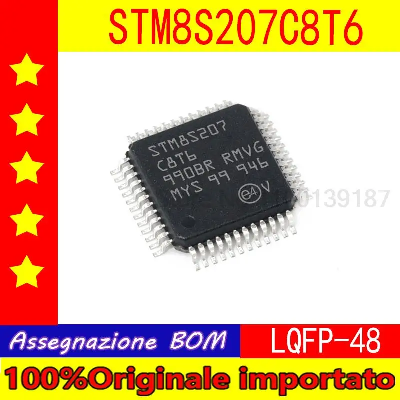 

5pcs/lot STM8S207CBT6 STM8S207S6T6C STM8S207S8T6C STM8S207SBT6C QFP44 STM8S207R8T6 STM8S207RBT6 QFP64