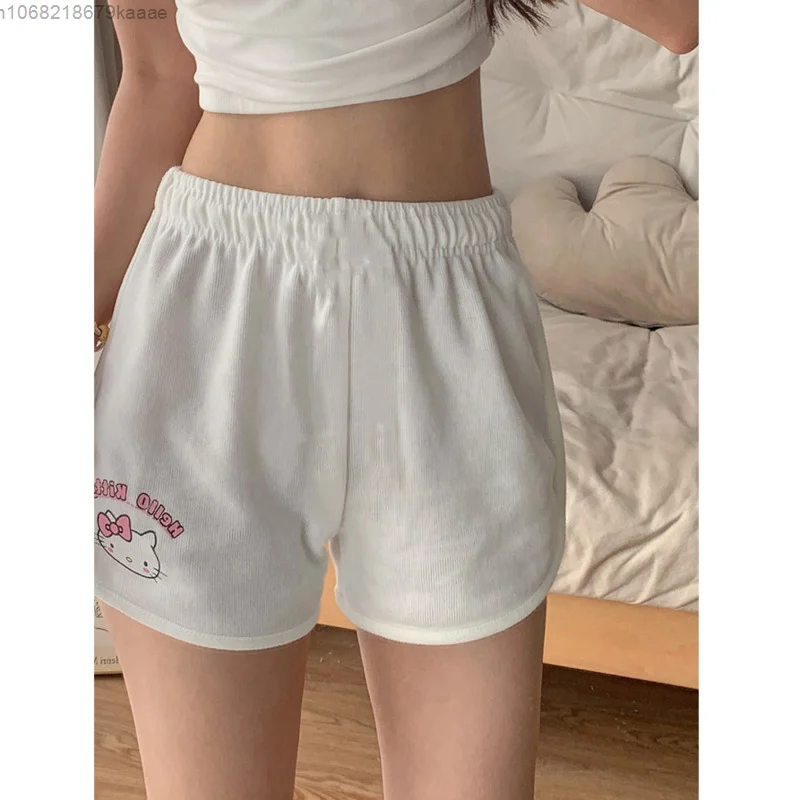 Sanrio Hello Kitty New Summer Cartoon Sleepwear Y2k Spicy Gir Student Camisole Shorts Home Clothes Sweet Cute Fashion Pajamas