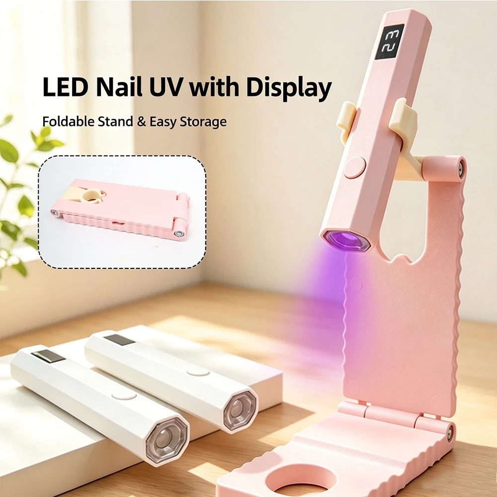 Digital Display Nail Dryer Machine USB Mini Nail Dryer Lamp UV LED Nail Light for Curing All Nail Gel Nail Lamp Home Salon Too