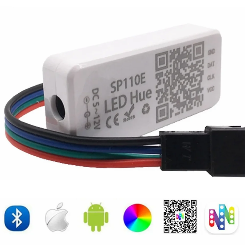 WS2812B LED PIXEL RING 8/16/24/35/45 LEDS DC5V SP110E Controller USB Kit Sysemul ic ingebouwde lightsK APP Art Programmering DC5-24V