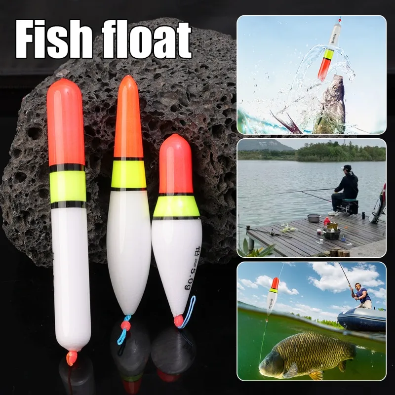 EVA Rocky Fishing Float Sea Pole Eye-catching Long Range Big Belly Float Sea Bass Sliding Float with Pluggable Fluorescent Stick